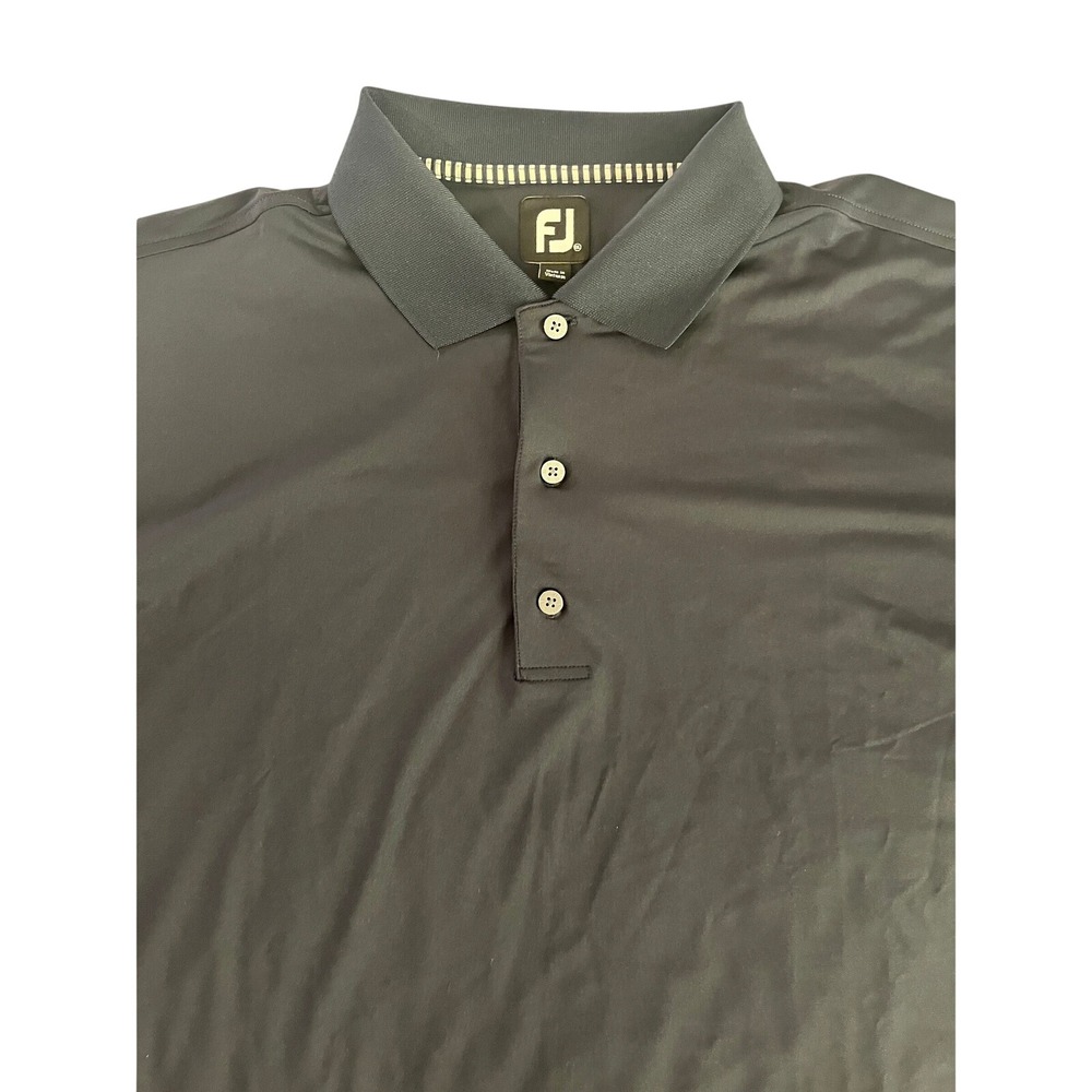 FootJoy ProDry Mens XXL Navy Blue Short Sleeve Golf Polo Shirt Stretch XXL